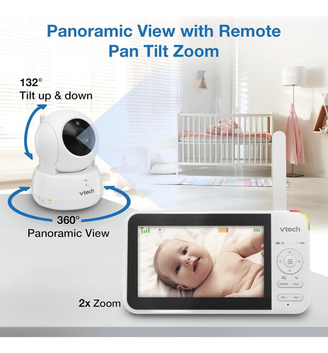 Baby Call com câmera Vtech Vm924 5 Hd 270° Cor branca