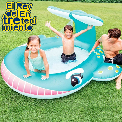 Piscina Intex Inflable Ballena Con Lluvia 200 L - El Rey