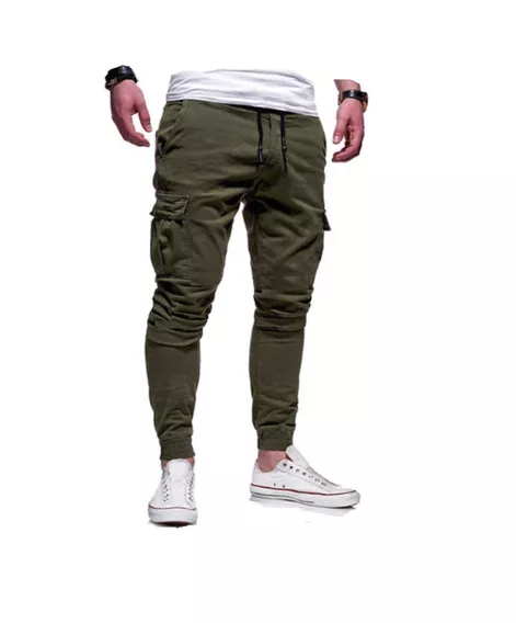 Pantalon Jogger Cargo Puño Gabardina Hard Work Men Premium