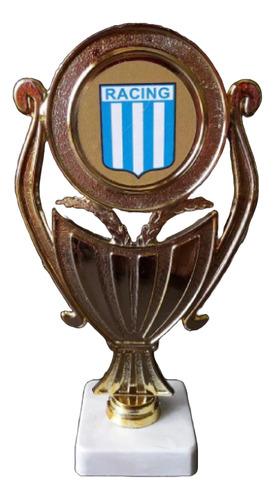 Trofeo Plástico Copa Plana Racing Futbol 15cm Souvenir