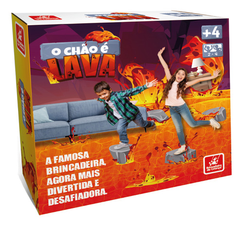 Jogo De Desafio O Chão É Lava C/ Pedras De Eva E 18 Cartas