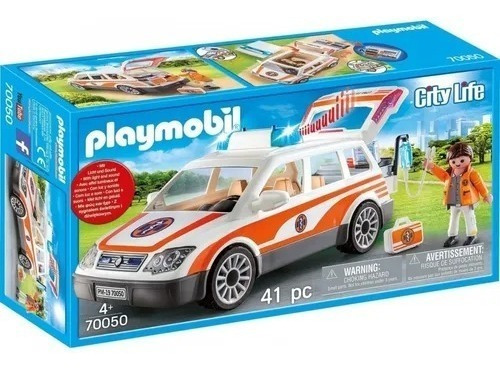 Playmobil City Life Ambulância De Resgate C Paramédico 70050