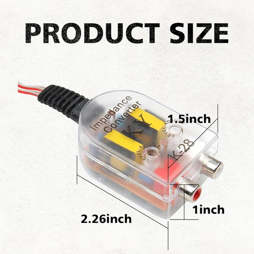 Convertidor Rca De Audio Para Coche Con Subwoofer