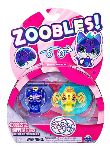 Zoobles - 2 Figuras - Sunshine Elephant E Starlight Llhama