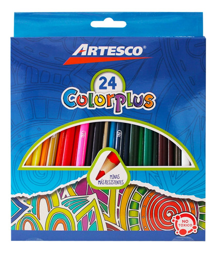 Creyones Artesco Color Plus De 12 Unidades 