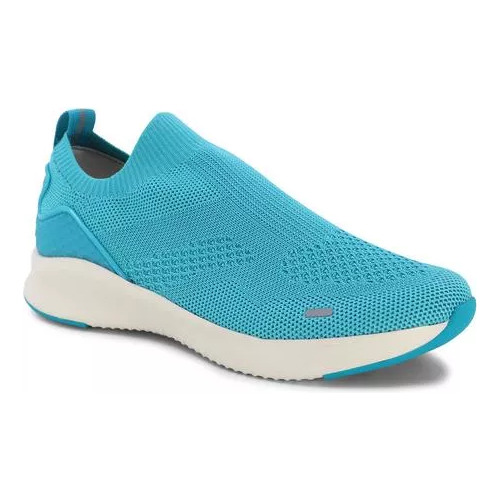 Tênis Slip On Tricot Usaflex Azul Turquesa Af3222