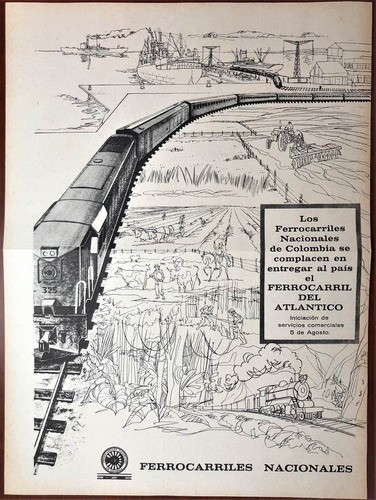 Ferrocarriles Nacionales Antiguo Aviso Publicitario De 1961