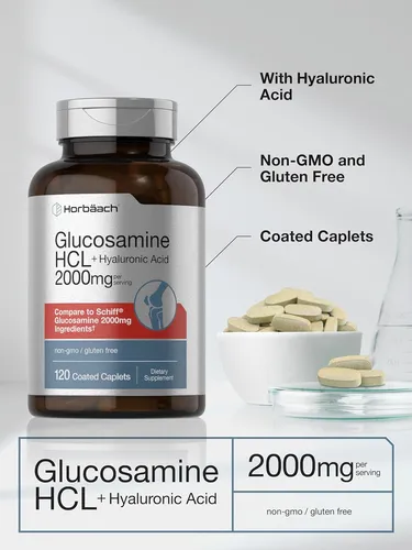Glucosamina Hcl Con Ácido Hialurónico 2000 Mg 120 Comprimido Sabor