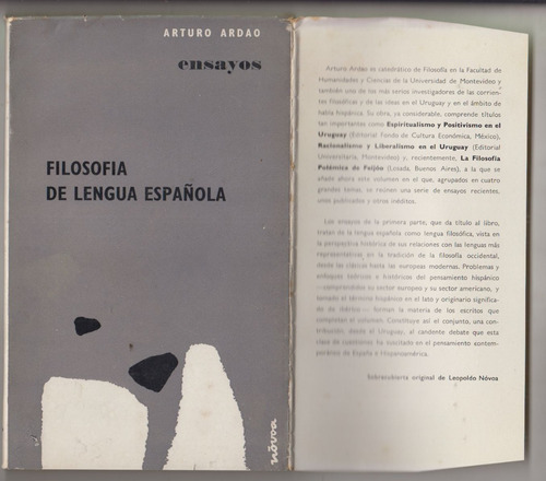 1963 Tapa Leopoldo Novoa Ardao Filosofia De Lengua Española