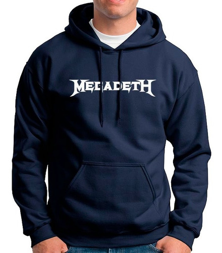 Buzo Hoodie Rock Capota Cerrado Megadeath