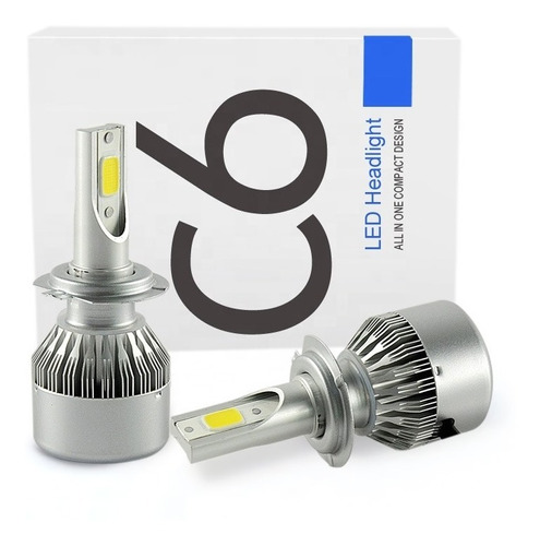 C6 Par Ampolletas Turbo Led H4 8000lm Blanco Alta Calidad