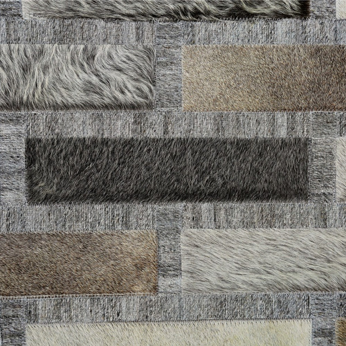 Tapete Decorativo Dib Piel Tivoli 190x290 Cm Ancho 190 Cm Color Gris Claro Diseño De La Tela Rectángulos Piel Vacuno Largo 290 Cm