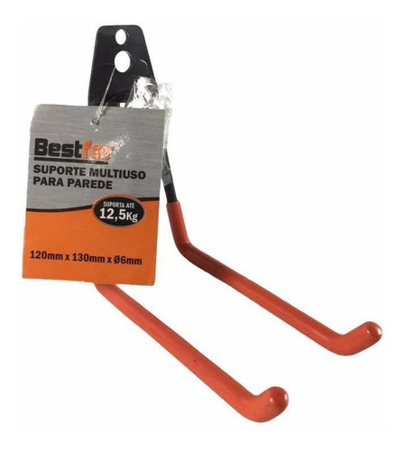 Imagem 5 de 6 de Kit 8 Gancho Mult Uso Emborrachado Pendurar 120x130 Mm K7885