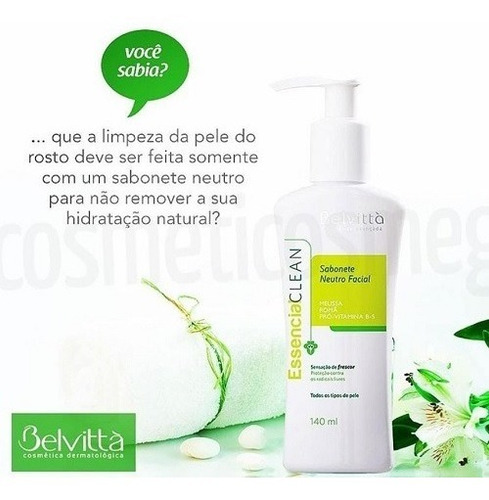 Imagem 2 de 6 de Sabonete Neutro Facial Melissa, Romã, Vit B5 140ml Belvittà