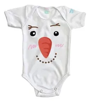 Comprar Pañalero Navidad Muñeco Nieve Body Bebe Manga Corta Blanco