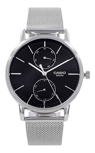 Reloj Casio Mtp-b310m 100% Acero Cristal Duro Delgado 50m Wr