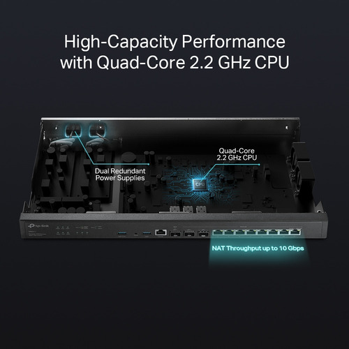 Tp-link Er8411, Router Vpn Omada Con Puertos 10g
