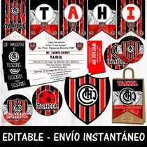 Comprar Kit Imprimible Candy Chacarita Juniors Fútbol 100% Editable