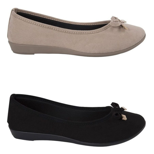 Flats Dama Kit De 2 Pares Suaves Y Elegantes Marca Mirage