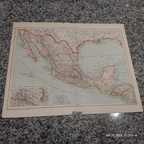 Mapa Alemán De Mexico 1896