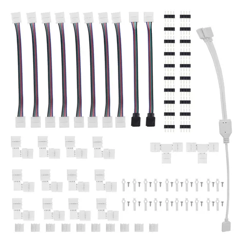 comprar 1 Juego 5050 Rgb Conector De Tira De Luz Led Tira Led De 4 P