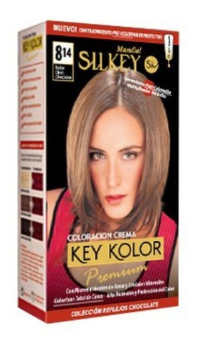  Silkey Tintura Key Kolor Premium Kit Tono 8.14 rubio claro chocolate