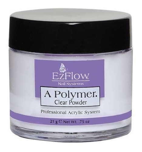 Polimero Polvo Acrílico Profesional Para Uñas Ezflow 21g Color Clear Powder