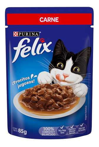 Imagen 1 de 1 de Sobre Comida Gato Purina Felix Carne Salsa 85gr