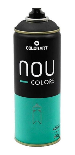 Tinta Spray Preta Nou Colors 400ml Colorart Grafite Arte