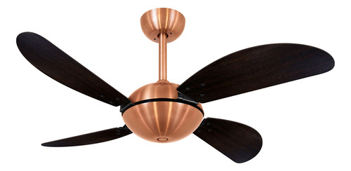 Ventilador De Teto Volare Cobre Fly Office Tabaco Luxo 110v Diâmetro 102 cm Frequência 404RPM Material das pás MDF Quantidade de pás 4 127V