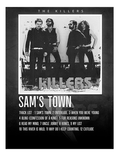Poster Papel Fotografico The Killers Sam's Town Sala 120x80