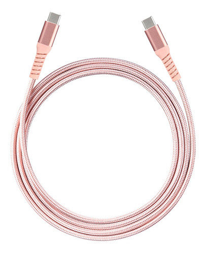 Cable Usb Tipo C Mow Carga Rápida 1,5m 100w Color Rosa metalizado