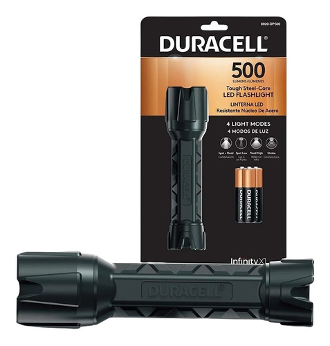 Linterna Duracell P-steel 500 Lumenes 3aaa 4 Modos Ipx4