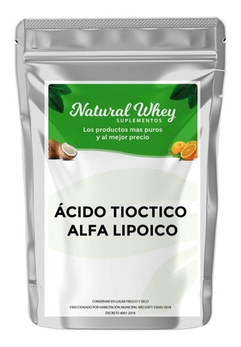 Ácido Alfa Lipóico ,ácido Tióctico Natural Whey Grado Usp 1 Kilo