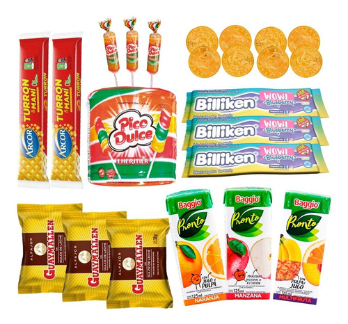 Imagen 1 de 10 de Golosinas Cumpleaños 40 Chicos Oferta - Combo 015 - Lollipop