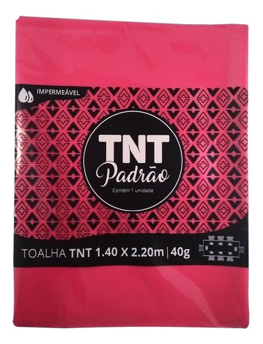 Kit Tnt Toalha 1,4m X 2,2m - 5 Peças Cor Rosa-chiclete Liso