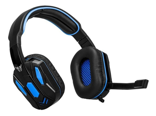 Audífonos Gaming Con Micrófono Azul Con Negro Argom Tech 