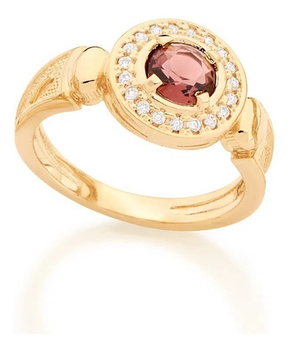 Anel Rommanel Formatura Banhado Cristal E Zirconias 511754