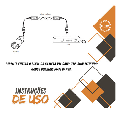 4 Pares Balun Passivo Vídeo Vb 501 P Intelbras Resolução 4k