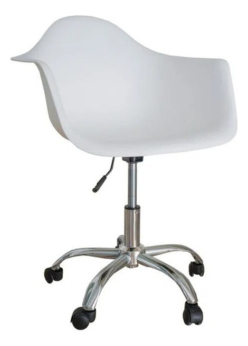 Sillon Silla Oficina Garden Life Eames Giratorio Con Ruedas Color Negro