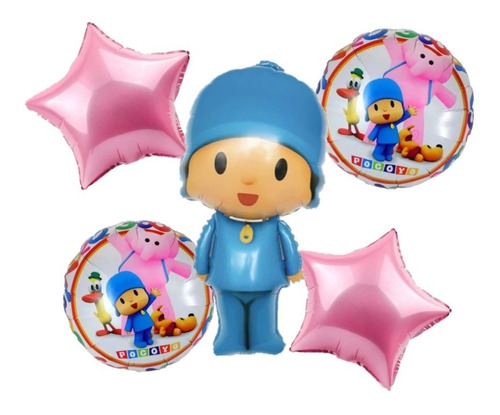 Globos Pocoyo - 5 Piezas - Paquete