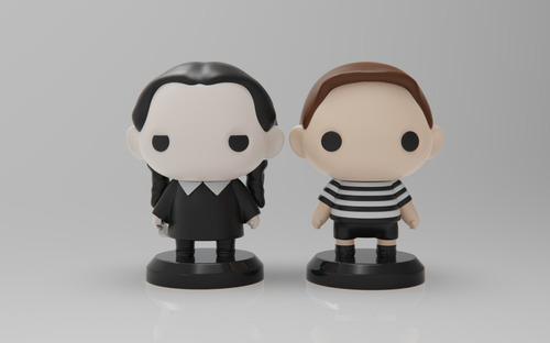 Imagen 3 de 5 de Muñeco Merlina Locos Adams Figura Plakit Coleccion