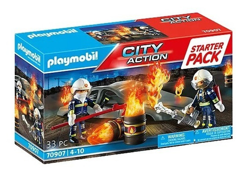 Figura Armable Playmobil City Action Simulacro De Incendio 33 Piezas 3+
