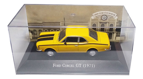 Miniatura Carros Nacionais Ford Corcel Gt 1971 Amarelo