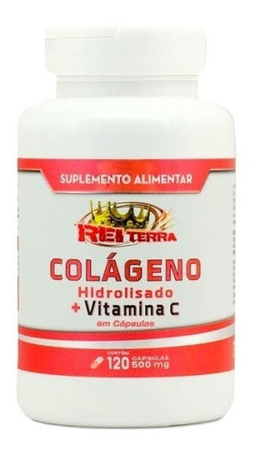 Suplemento em cápsula Rei Terra  Suplemento Alimentar Colágeno colágeno e vitamina c em pote de 10mL 120 un