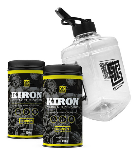 Iridium Labs Kit 2x Kiron Acqua Optimization 150g + Galão Cristal 1,5l Sabor Natural