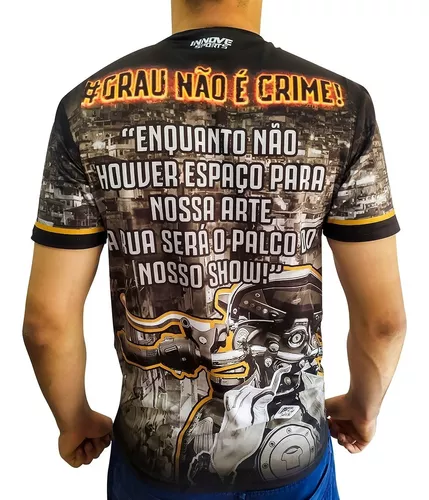 Camisa Grau Quebrada Favela Motos 244 Não É Crime