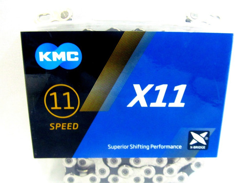 Cadena Kmc X11 Silver 11 Vel 118 Eslabones=contino