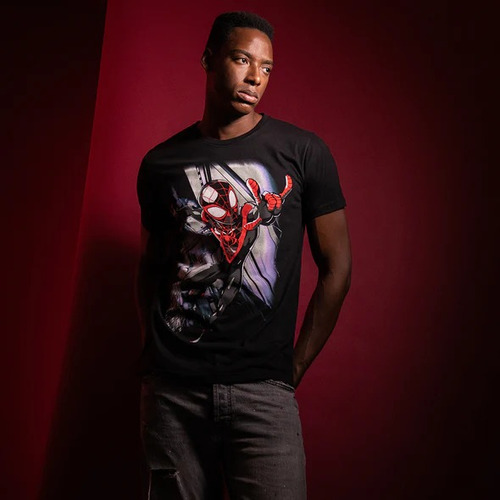 Playera Miles Mascara De Latex Hombre Spider-man