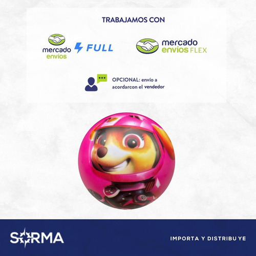 Imagen 6 de 7 de Pelota Goma Paw Patrol Licencia Oficial
